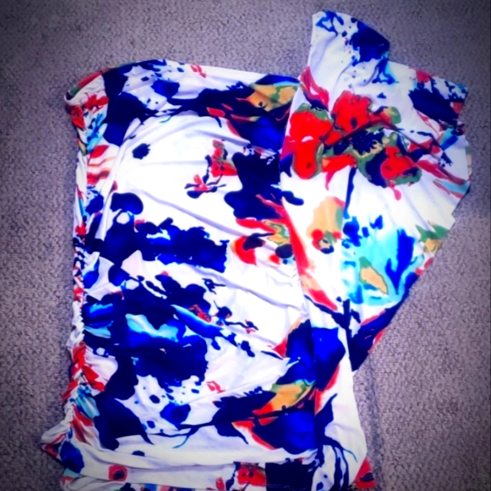 Multi Colored One Shoulder